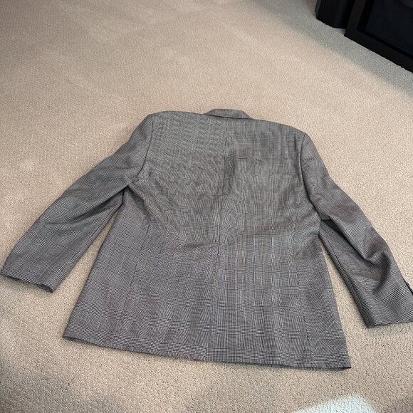 Lauren Ralph Lauren Blazer Sports Coat Wool Gray Glen Plaid 2 Button Preppy 44R - Picture 15 of 16